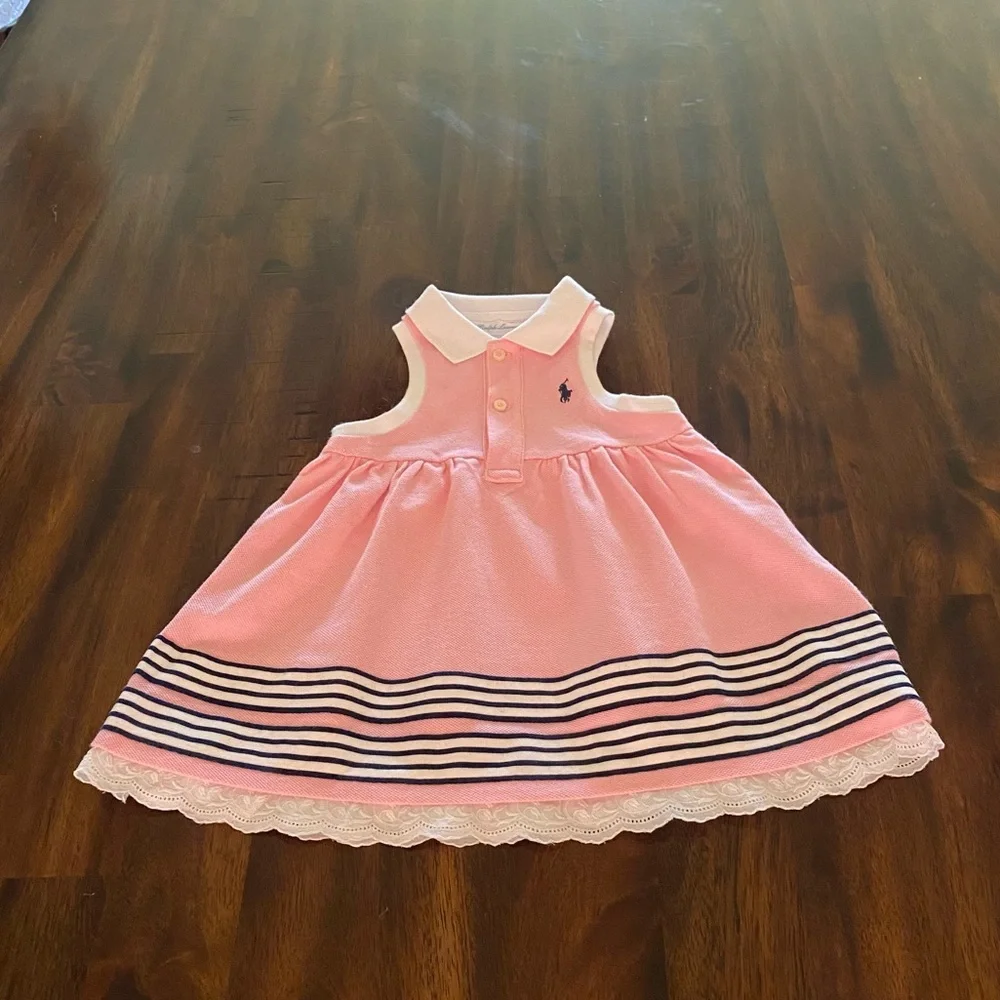Ralph Lauren Cotton Pique Baby Dress
